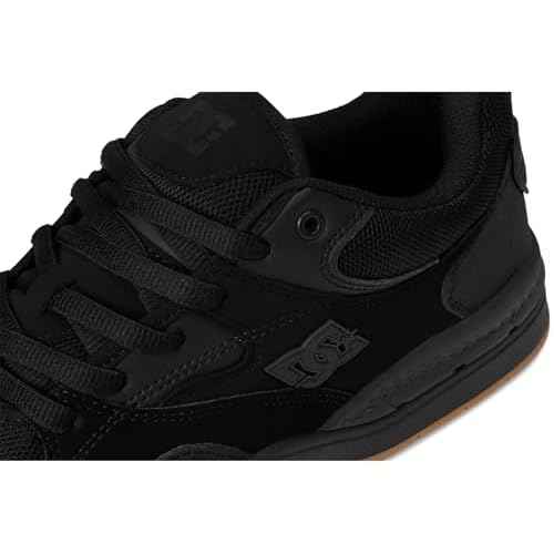 DC Men's Ascend Skate Shoe, Black/Black/Gum, 9