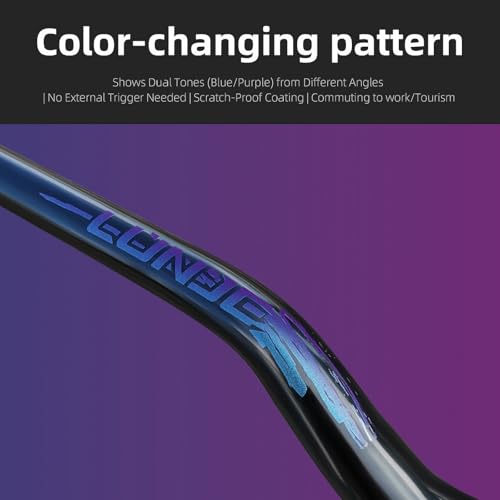 High-Rise Bike Handlebar 31.8mm 55mm Glow-in-the-Dark Logo Cut-to-Fit Aluminum MTB Road