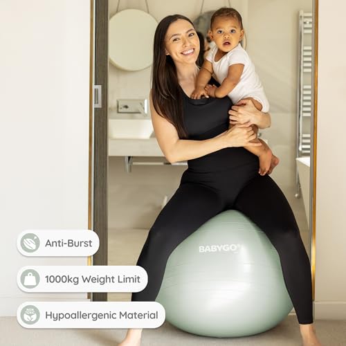 Sage 65cm Babygo Birthing Ball for Pregnancy & Labor with Pregnancy Book