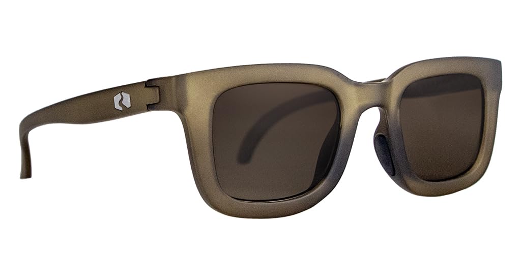 Rheos Saluda Floating Polarized Sunglasses | UV Protection | Floatable Shades | Anti-Glare | Unisex | Olive - Amber