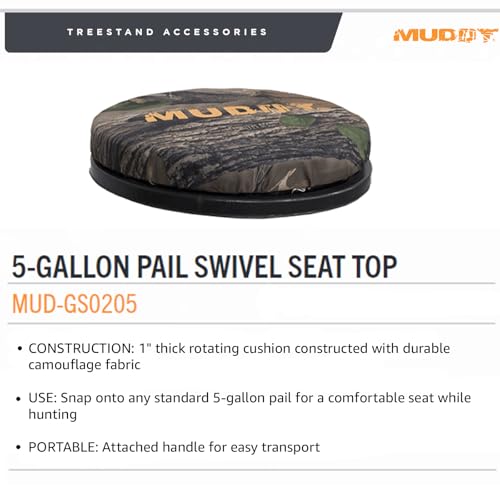 All-Size Pack of 2 Camouflage 5-Gallon Pail Swivel Seat Tops for Hunting