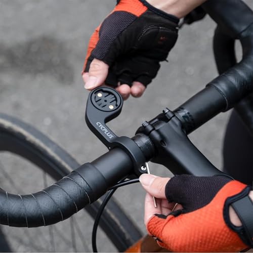 CYCPLUS Cycling Out Front Bike Mount Designed for All Cycling Computer, Garmin Edge GPS and Other Normal Models, only fits 12.5 inches(31.8mm) Diameter Handlebars.