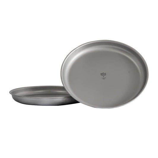 KAPILA Titanium Camping Plate, Dish, Portable Ti Cookware, Ultralight Dinnerware Piece for Backpacking & Camping, Anti-Rust and Easy to Clean for Hiking Picnic (1000ml)