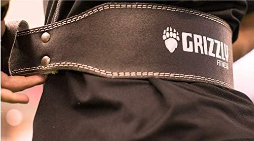 Grizzly Fitness Enforcer Padded Genuine Leather Weightlifting Belt-4" | Suede Lining | Padded for Extra Comfort | Used by Pros | Won't Dig into Hips or Back | Training Belt for Improved Biomechanics
