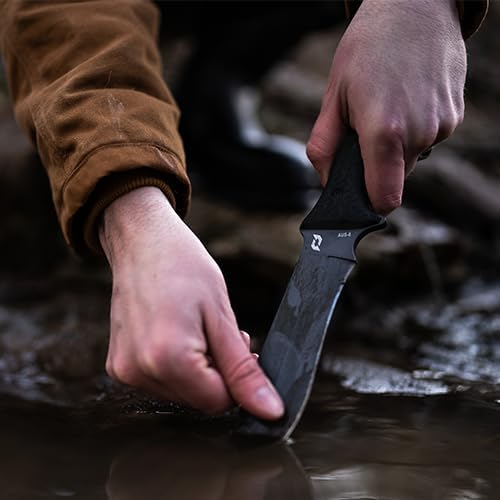 Schrade Delta Class Bedrock High Carbon Steel Fixed Blade Knife with 7in Drop Point Blade for Buschcraft