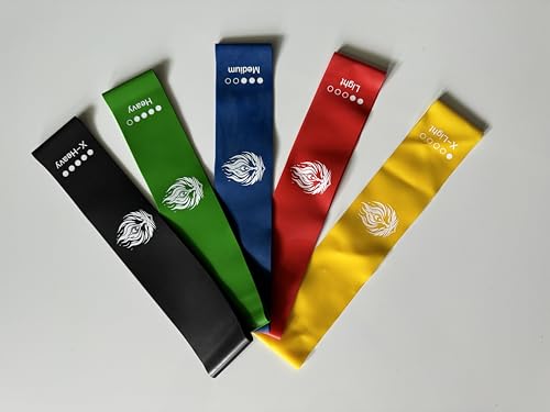 Generic EnduraBand Resistance Workout Bands for Exercise, Set of 5 with Portable Bag