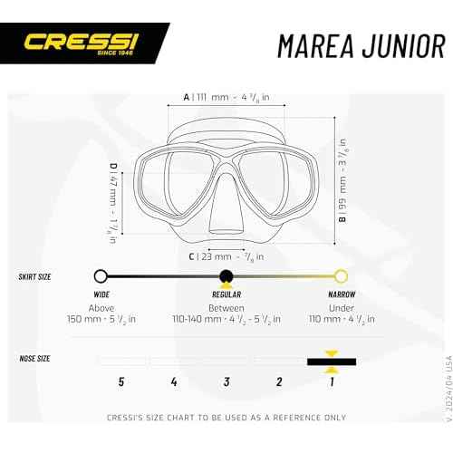 Cressi Youth Kids Snorkeling Mask and Dry Snorkel Kit - Marea Jr & Mini Dry: Designed in Italy