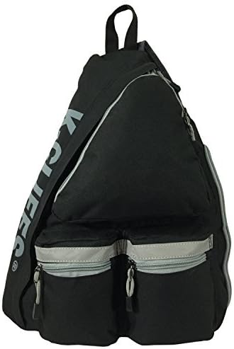 K-Cliffs Heavy Duty Sling Backpack Water-Resistant Laptop Bookbag Body Bag Bright Color Safety Reflective Stipe