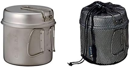 Snow Peak Trek Series Backpacking/Camping Cookware Sets, Trek 1400 Pot & Pan, 47.3 fl oz