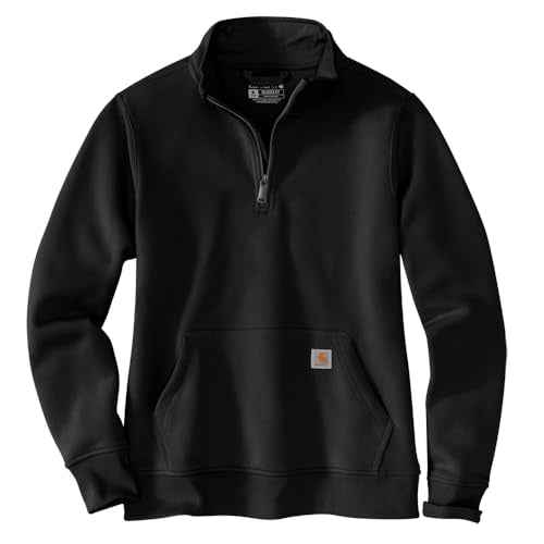 Carhartt Women's 105295 Women's Relaxed Fit Midweight Quarter Zip Mock Neck Swe