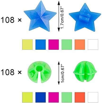 216PCS Assorted Colors Bike Bicycle Wheel Spokes Plastic Clip Bead