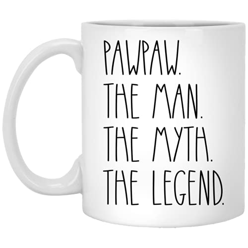 Pawpaw Coffee Mug 11oz - Man Myth Legend Rae Dunn Style Birthday Gift