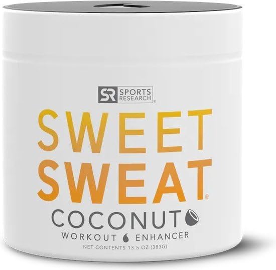 Sports Research® Sweet Sweat Unscented 'Workout Enhancer' Gel - Maximize Your Exercise & Sweat Faster - 13.5oz Jar
