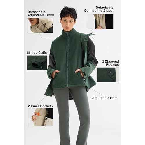 Orolay Women's Hooded Winter Ski Jacket 3 in 1 Waterproof Warm Coat Fleece Mountain Hiking Windbreaker
