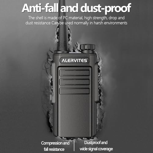 Long Range Rechargeable Walkie Talkies with Earpiece 2 Pack - Handheld Encrypted Two-Way Radios for Camping Hiking Cruise