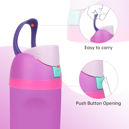 Replacement Lid for Owala Freesip, 2 PCS One Button Water Bottle Top Cap Compatible with OwalaFreesip 16oz 24oz 32oz 40oz, BPA-Free, No Water Leakage Replacement Accessories for Owala,Purple