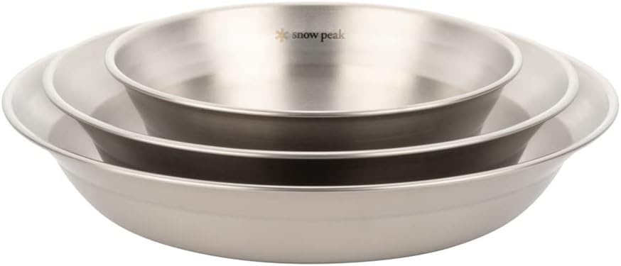 Snow Peak Tableware Set Single - Lightweight, Rust Resistant, and Durable - At Home or Group Camping