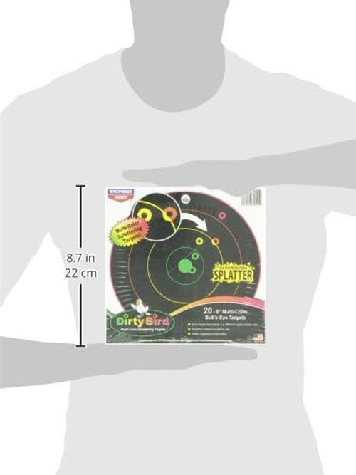 Birchwood Casey Bull's-Eye Milticolor Splatter Targets Practice Shooting for Indoor and Outdoor Use