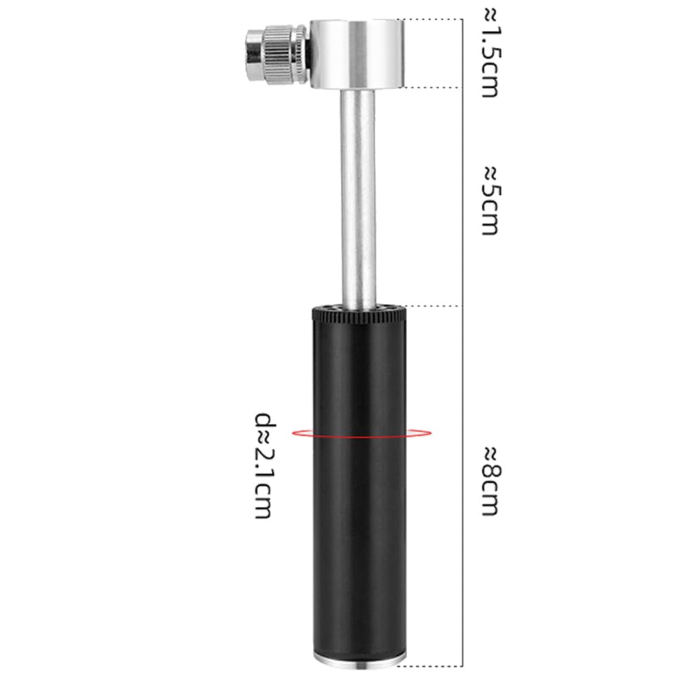 Kardne Portable Mini Aluminium Bicycle Pump, 120 PSI, for Bikes, Balloons, Football, Basketball