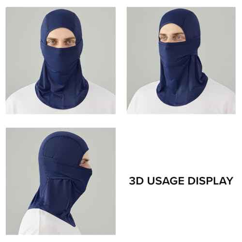 Ice Silk Sports Mask for Ski Cycling Running, Lightweight Balaclava Face Cover, Cooling & UV Protection