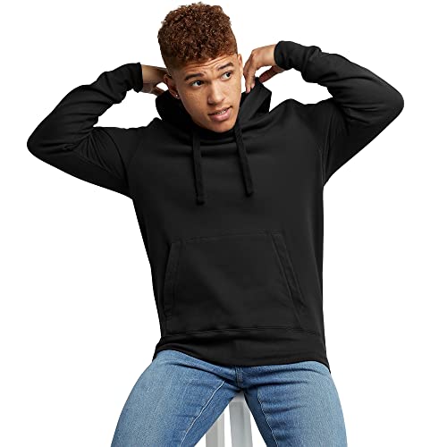 Men's Midweight Fleece Hoodie Pullover Black Medium - Hanes Originals