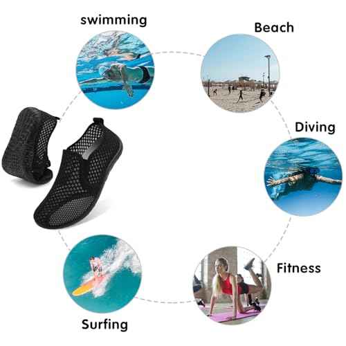 Spesoul Water Shoes for Women Men Quick-Dry Swim Shoes Barefoot Aqua Socks Breathable Beach Sandals for Pool Surf Travel Camping Yoga Outdoor Sports