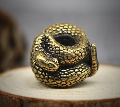 StarWay 2pcs New Snake EDC Out Brass Knife Beads Umbrella Rope Cord Outdoor Knife Pendant Paracord Lanyard Bead