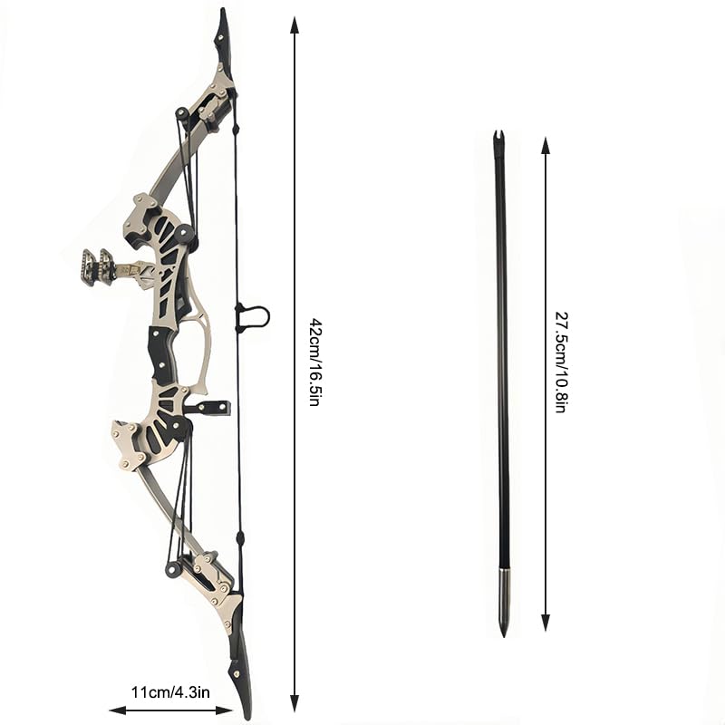 16" Compound Bow and Arrow Set 16lbs, Right/Left Handed for Target Shooting Hunting Games Archery Bow Set Gift