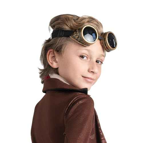 Dress Up America Steampunk Goggles for Kids - Vintage Victorian Gothic Glasses