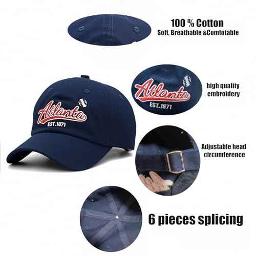Classic Vintage Embroidered Fashionable Baseball Cap for Men Women Teenager Cap City Hat Adjustable with Gift Box