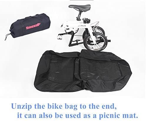Folding Bike Bag 14 inch to 20 inch Bicycle Travel Carrier Case Box Carry Bag Pouch Bike Transport Case
