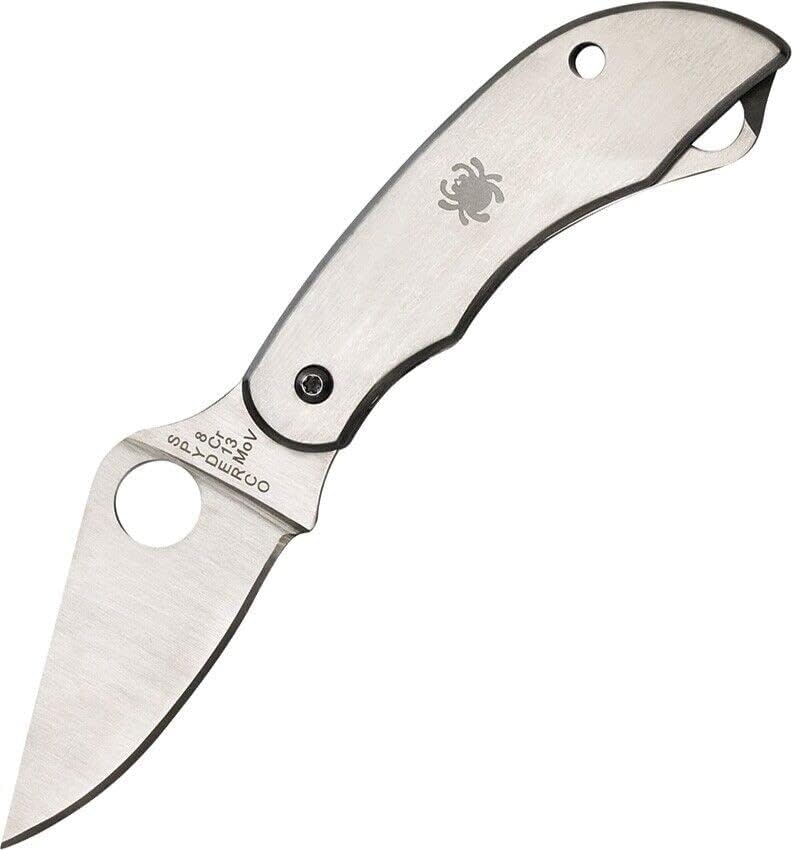 Spyderco ClipiTool Multi-Functional Stainless Steel Utility Pocket Knife with 2" Steel Blade and Screwdriver/Bottle Opener - PlainEdge - C175P