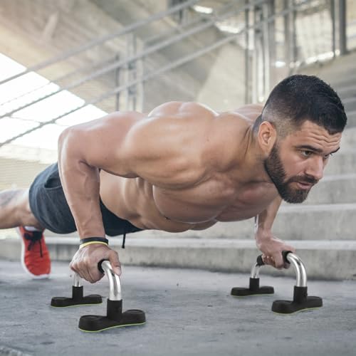 Steel Push Up Handles for Floor - Portable Incline Workout Stands with Non-Slip Grip