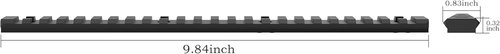 24 Slot Aluminum 10 Inch Long Mlok Picatinny Rail Mount, T-Nuts & Screws & Hex Wrench Included (MK24)