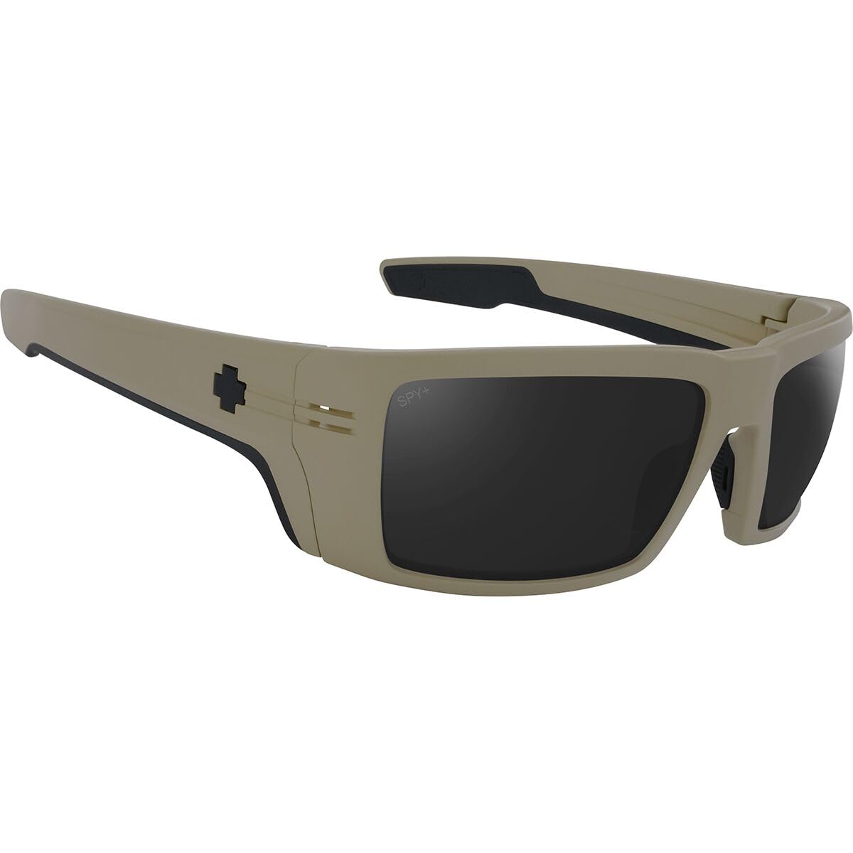 Spy Polarized Rectangular Rebar ANSI Matte Sand-Happy, Beige, Gray, One Size