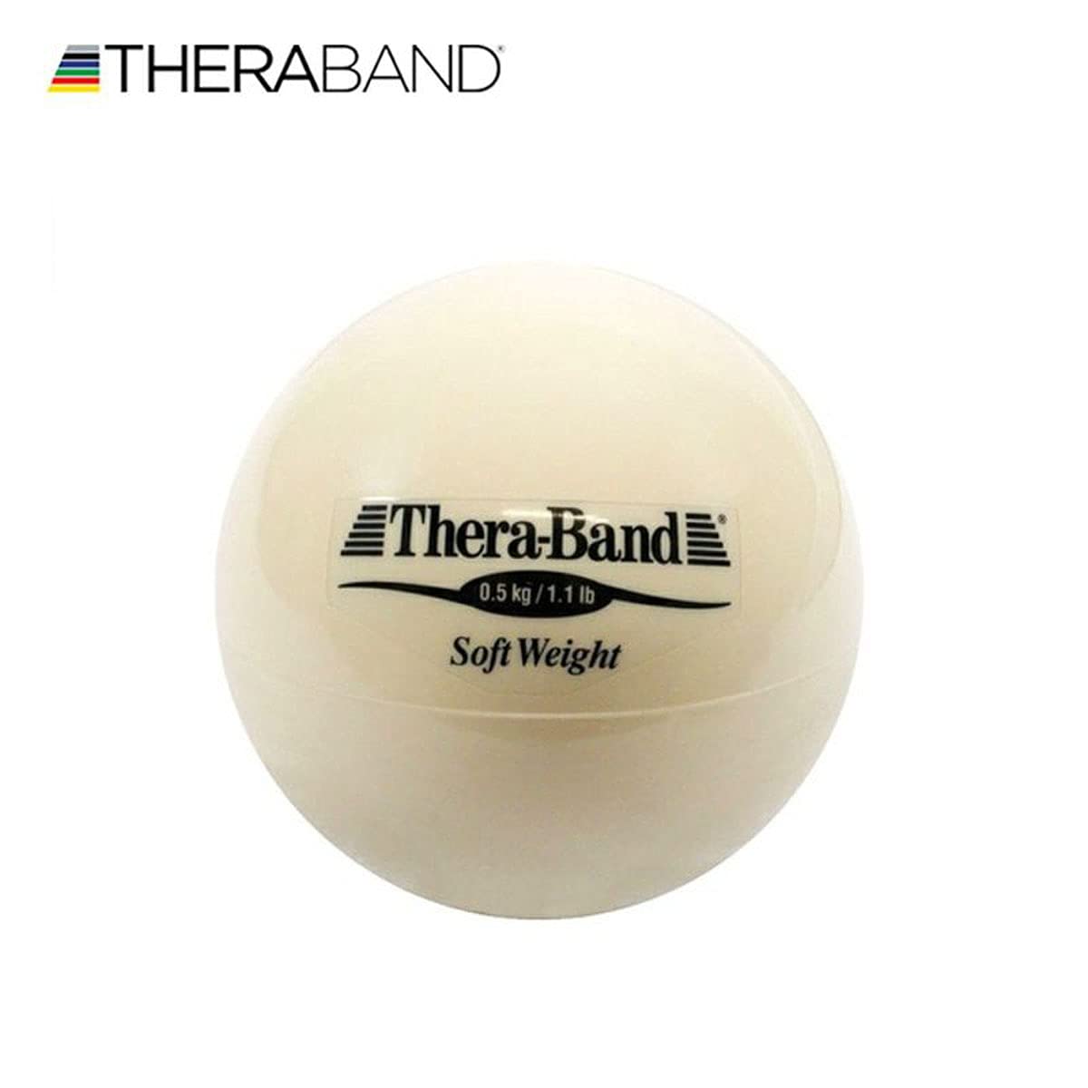 THERABAND Soft Weight, 4.5" Diameter, Weighted Balls for Baseball, Weighted Balls for Softball, Hand Held Ball Shaped Isotonic, Shoulder Strength, Rotator Cuff & Throwing Trainer, Yellow, 2.2LB