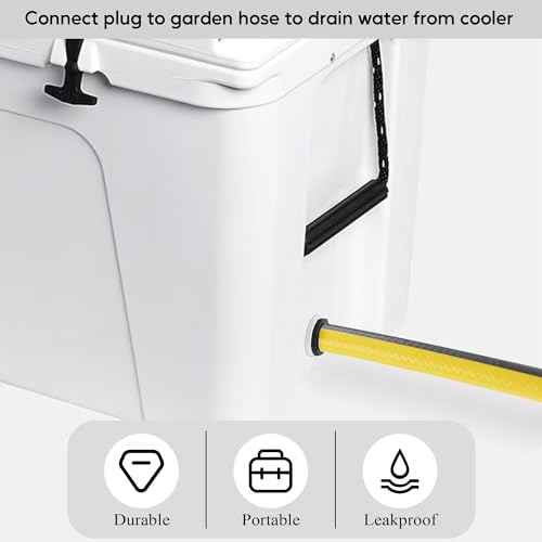 Cooler Drain Plug Hose Connection, Cooler Plug Replacement Compatible with Yeti Roadie, Tundra, and Tank Coolers