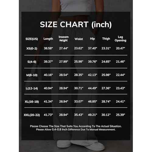 ATHMILE Womens Wide Leg Sweatpants High Waisted Baggy Pants Fashion Teen Girl Drawstring Athletic Joggers