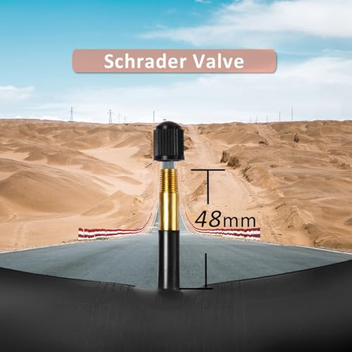 700x32c/700x35c Bike Tube 2 Pack with 2 Tire Levers AV48mm Schrader Valve Road Bike Inner Tubes Premium Butyl Rubber Bicycle Tube 2 Pack City Bike Tube