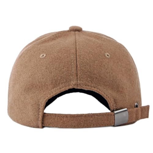 Unisex Wool Blend Baseball Cap Adjustable Structured Tweed Hat