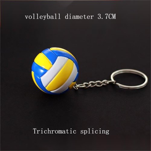 Ulteptus Creative mini PU leather simulation (basketball, football, baseball, volleyball) souvenir pendant, key chain、keyring (Football and volleyball)