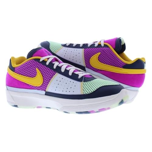 Ja 1 SE Camp Ja Big Kids' Basketball Shoes (FN4977-400, Obsidian/University Gold/Vapor Green/Hyper Violet) Size 6