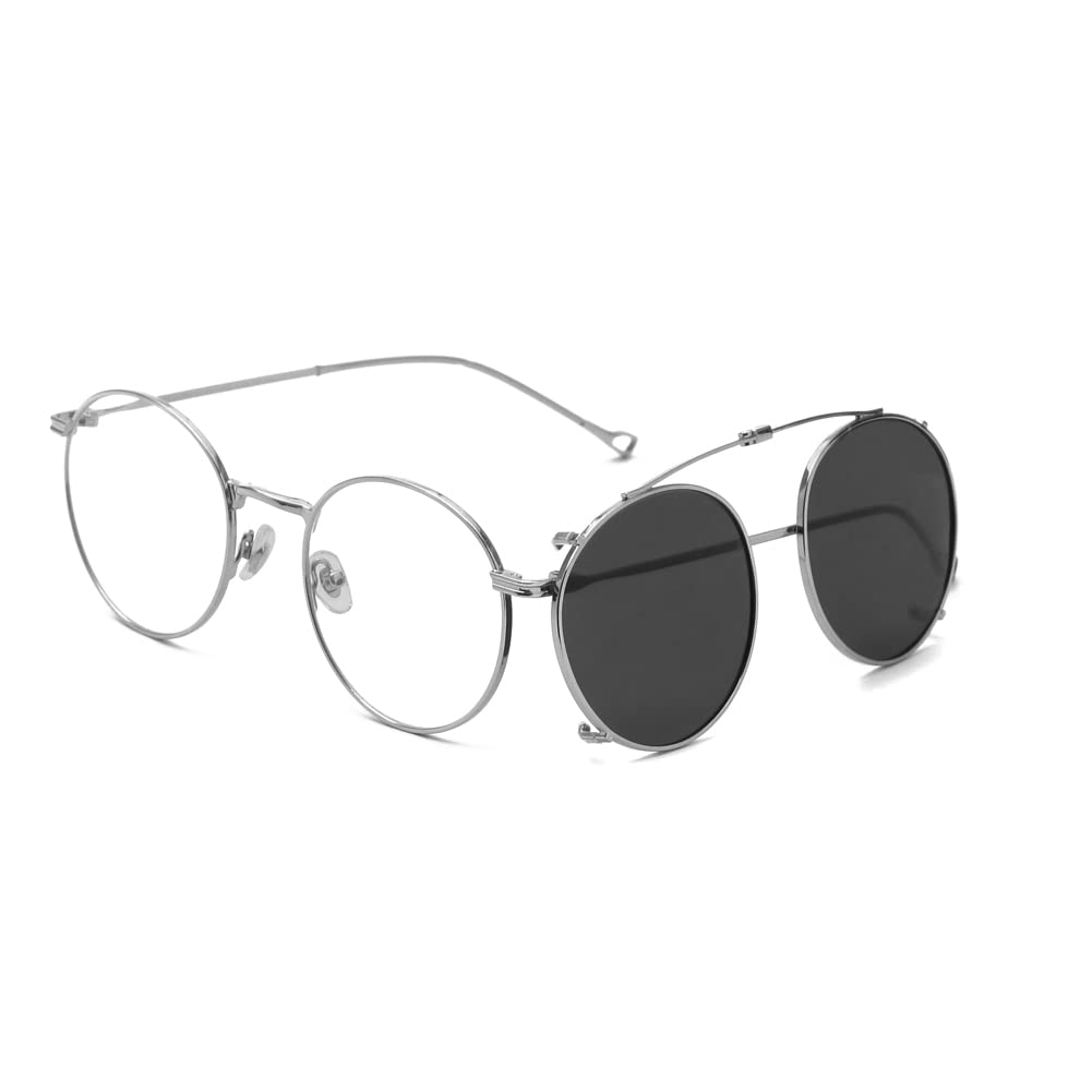 Flip Up Glasses with Polarized Sunglasses Lens Clip on Sun Glasses for Men Women Green Pink Blue
