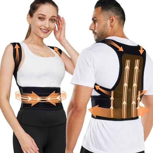Back Brace, Posture Corrector for Women and Men,Scoliosis and Hunchback Correction,Brace for Upper and Lower Back,Relieve Back Pain,Comfortable and Effective (M)