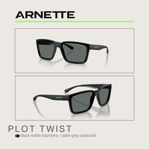 ARNETTE Plot Twist AN4346 Square Sunglasses for Men +BUNDLE with ACCESSORY EYEWEAR KIT