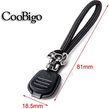 10pcs Pack Charm 3" Paracord Zipper Pull & Skull Bead Tactical Backpack Outdoor Camping Hiking Travel Kits #CSF09