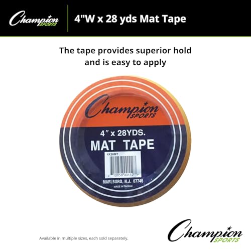 Champion Sports 4 Inch x 28 Yards Clear Mat Tape for Wrestling & Gymnastics - Variation of THIS listing