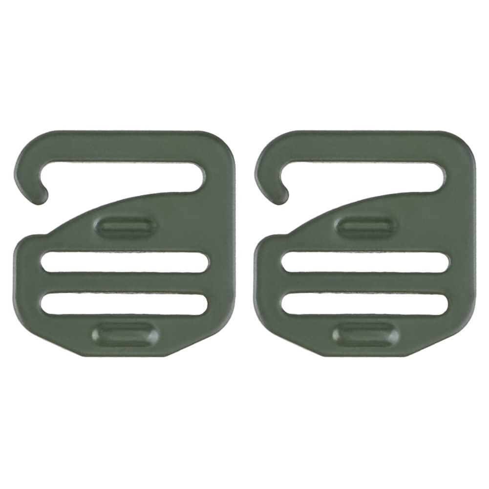 2PCS G-Hook Tactical Vest Accessories,G-Hook Wave Buckles Chest Rig Strap Adjustment Buckles for FCPC Vest/DON/DOFF MAG Pouch (OD)