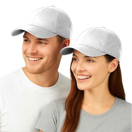 Baseball Cap for Men & Women - Unstructured Adjustable Classic Low Profile Plain Cap - 100% Cotton Dad Hat Trucker