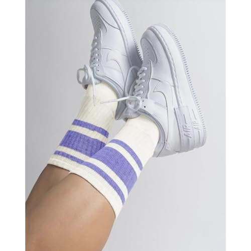 Fun Novelty Retro Striped Crew Socks For Women Sporty Calf Casual Cotton Tube Socks Women